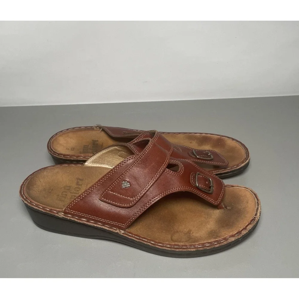 Finn Comfort Phuket Leather Thong Sandals Women's EU42 D / US11